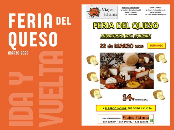 Feria del Queso – 22 de marzo