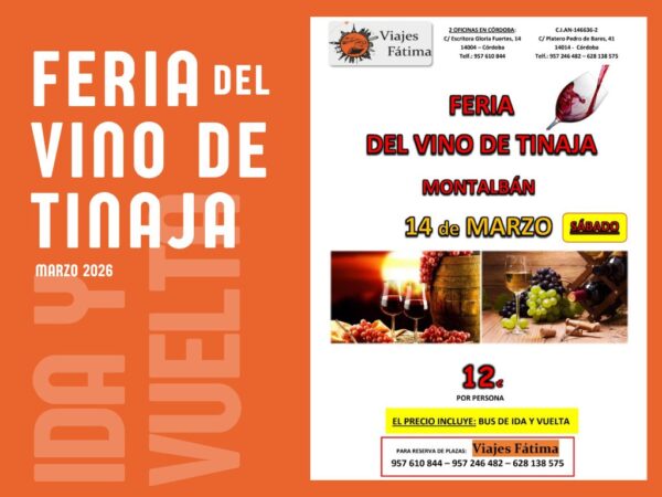 Feria del Vino de Tinaja – 14 de marzo