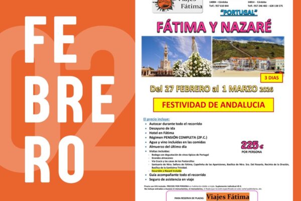 Fátima y Nazaré – 27 de febrero al 1 de marzo 2026