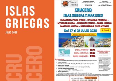 Islas Griegas – 17 al 24 de julio 2026