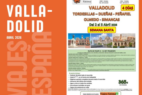 Valladolid – 2 al 5 de abril 2026