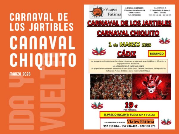 Carnaval de los Jartibles – 1 de marzo