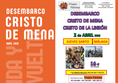 Desembarco Cristo de Mena Cristo de la Legión – 2 de abril 2026