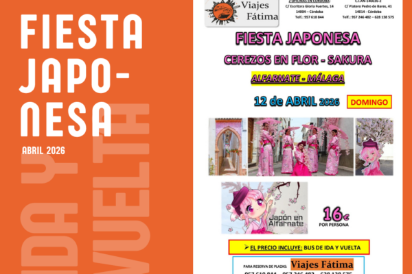 Fiesta Japonesa Cerezos en flor – Sakura – 12 de abril 2026