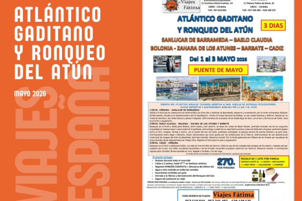 Atlántico Gaditano y Ronqueo del Atún – 1 al 3 de mayo 2026